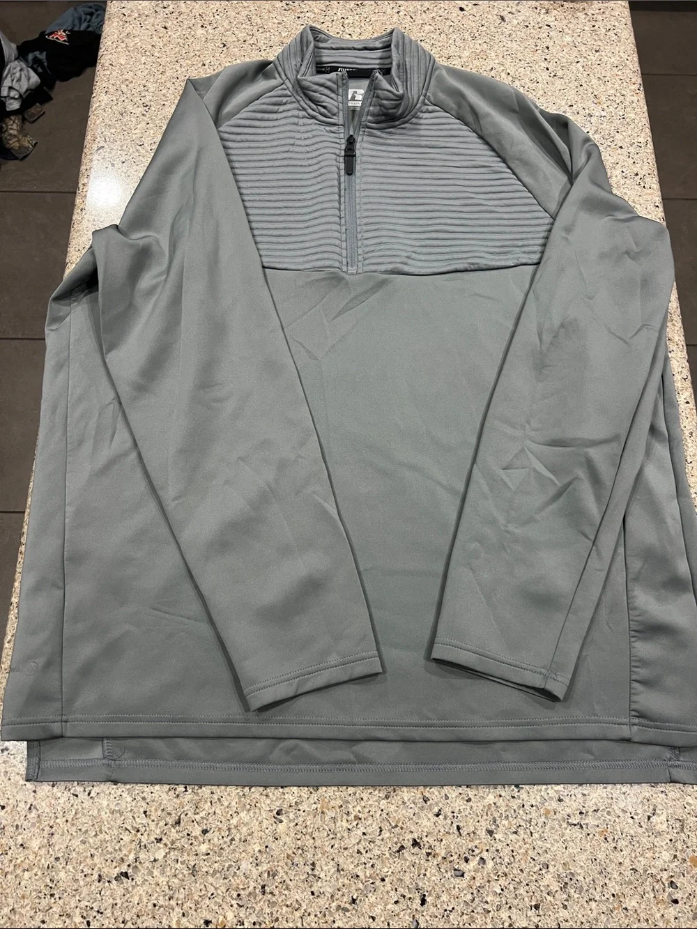 Men's Half-Zip Performance Pullover Jacket - Gray Russell training fit XL z24